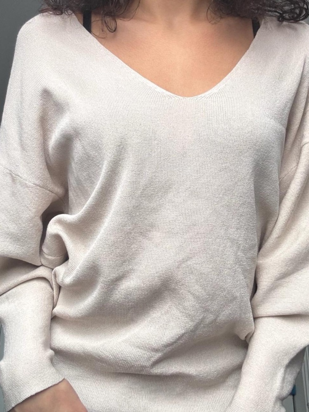 Express Women's Cream and Pink Blouse